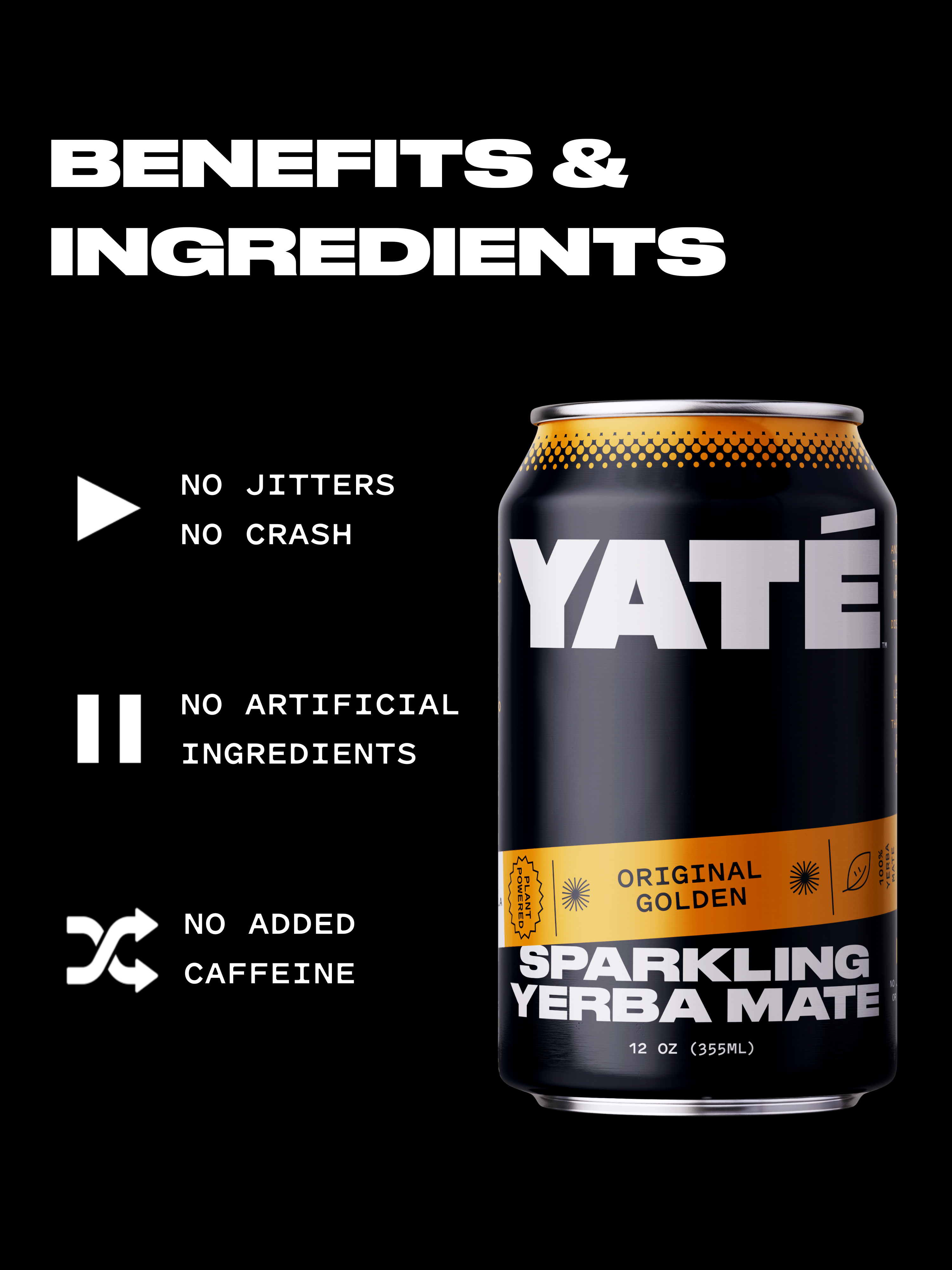 Yate Yerba Mate Original Golden Flavor 12oz Can Benefits & Ingredients